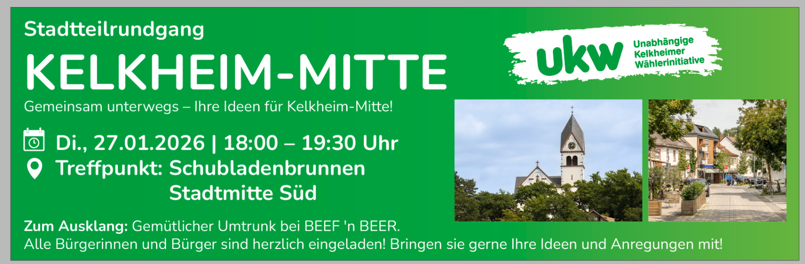 Stadtteilrundgang Kelkheim-Mitte am 27.01.2026 um 18 Uhr, Treffpunkt Stadtmitte Süd, Schubladenbrunnen